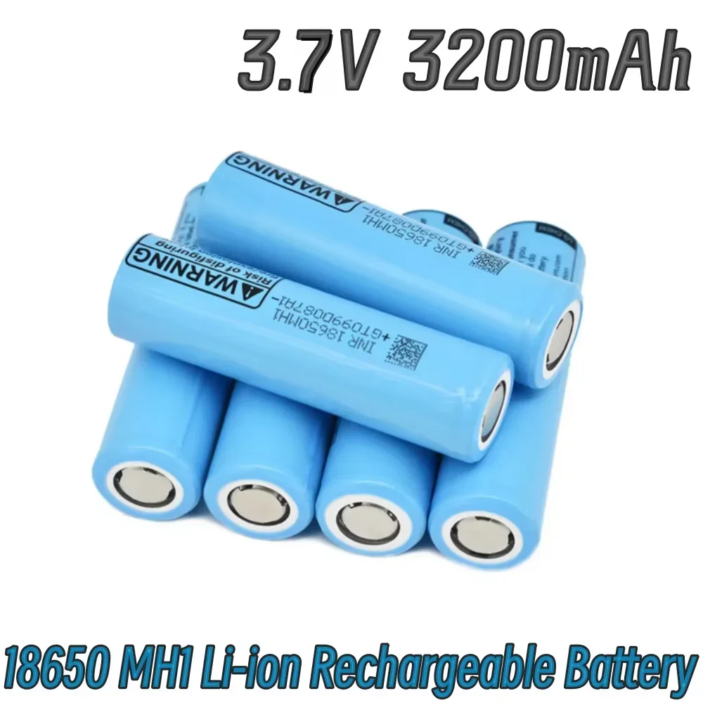 New 18650 3.7V 3200mAh High-Capacity 10A Discharge Battery INR18650-MH1 18650 3.2ah Rechargeable Li-ion Battery+Charger