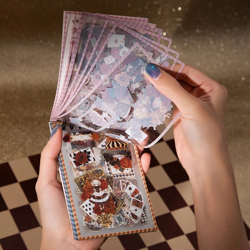 

Journal GO 50pcs Vintage Alice in Wonderland Stickers for Album Scrapbooking Decoration Collage Junk Journal diy Decals