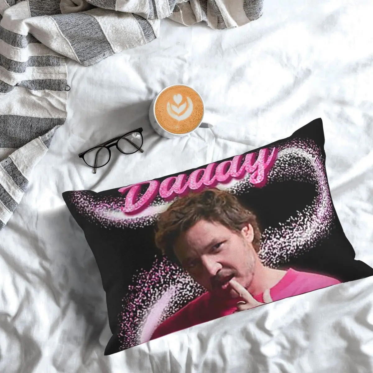 Funda de almohada rectangular con diseño de Sagrado Corazón de Pedro Pascal, decoración para dormitorio, cama, hogar, almohada decorativa cómoda