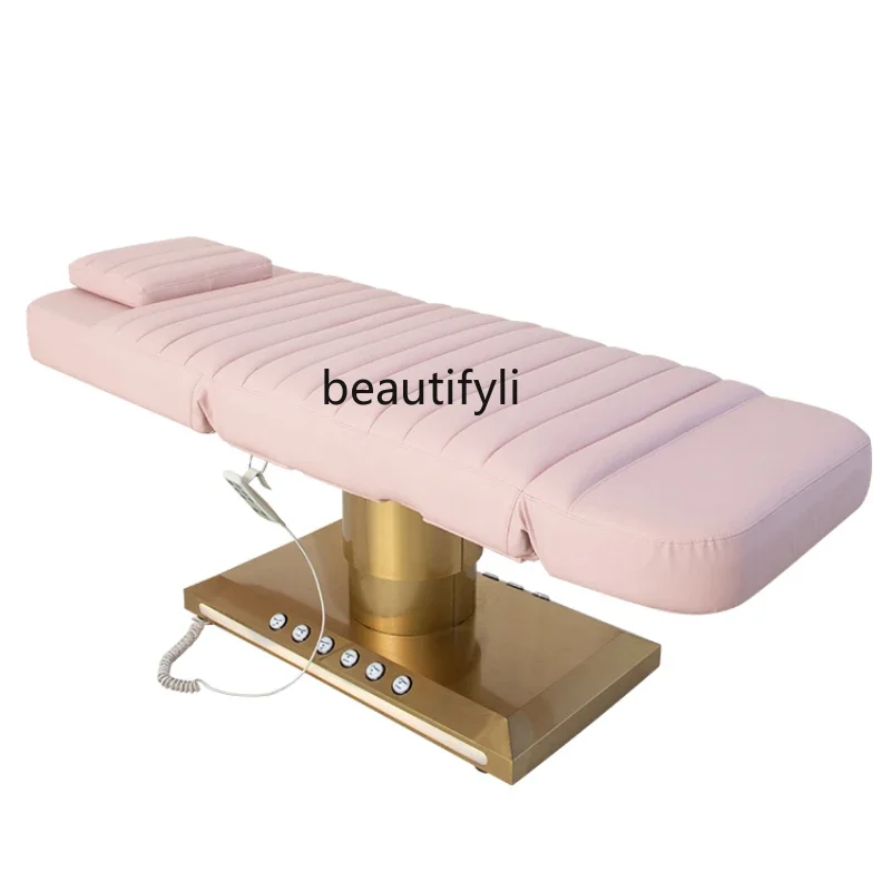 

Electric Beauty Bed New Lifting Foot Control Nail Beauty Eyelash Beauty Micro-Finishing Embroidery Massage Couch