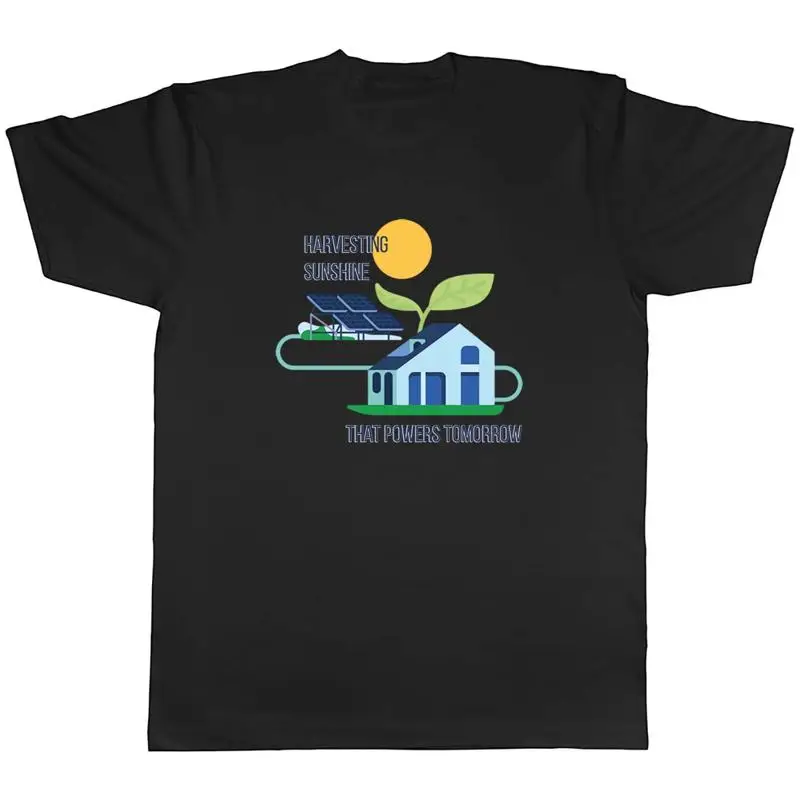 

Мужская футболка Solar Power Harvesting Sunshine That Powers Tomorrow, футболка в подарок