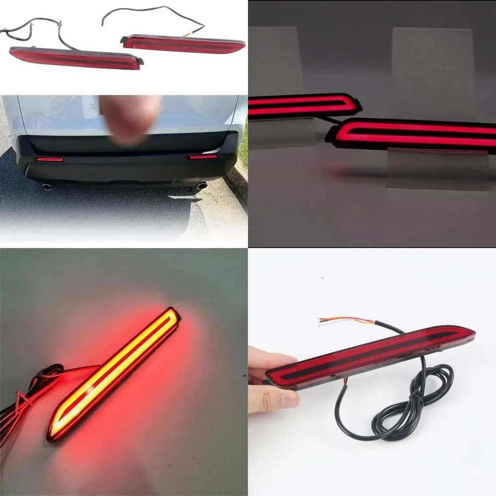 

Toyota RAV4 2019-2024 Замена светодиодных задних противотуманных фар, стоп-сигналы бампера, комплект из 2 автомобильных аксессуаров (красный)