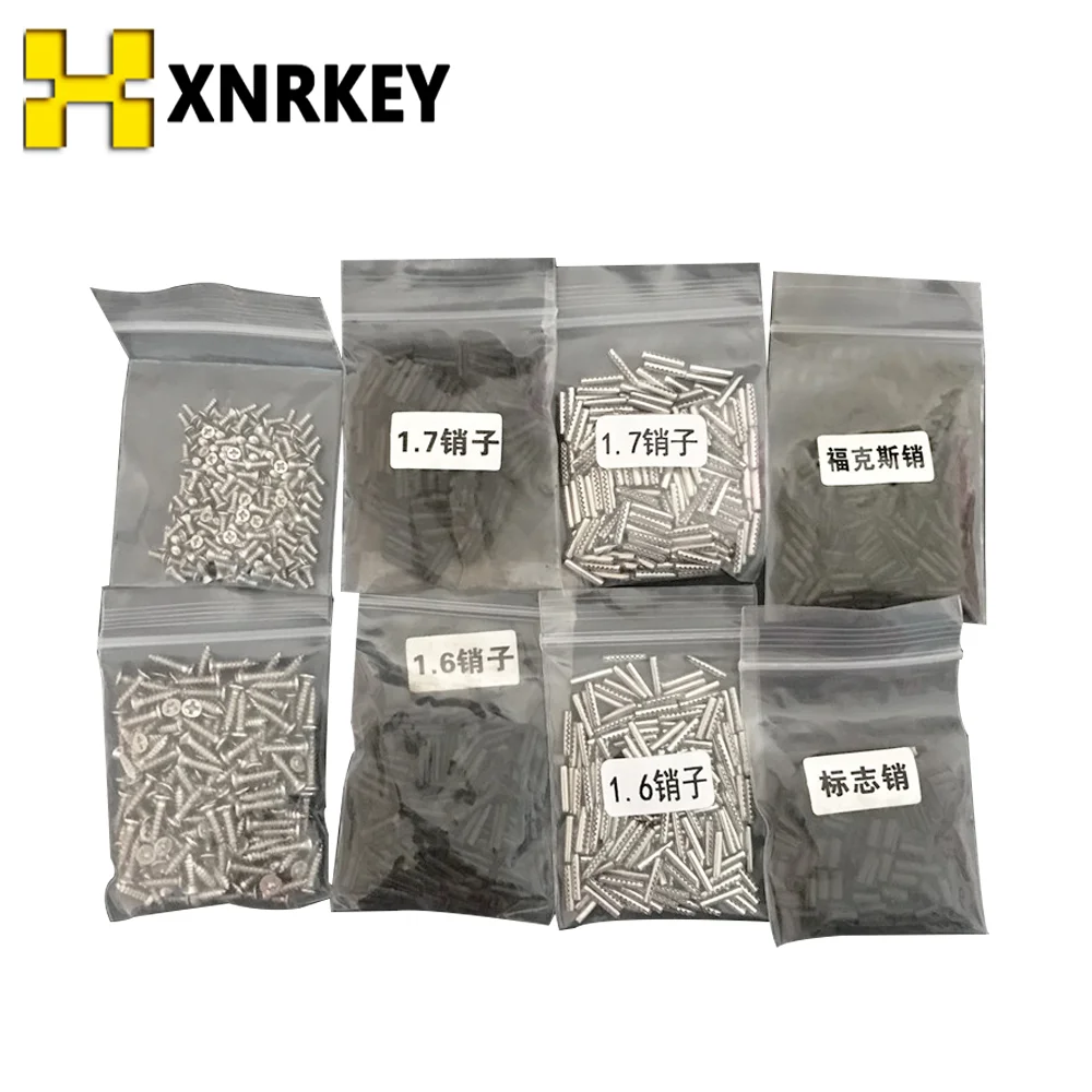 XNRKEY 200pcs/lot Locksmith Tools Supplies Car Remote Key Fixed Pins Screws Set Repair Accessories Remote Control Fixing Pin