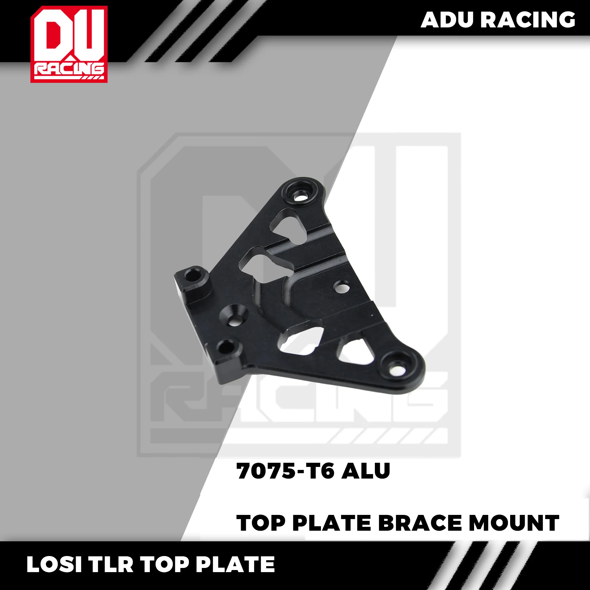 ADU-ALU Suporte dianteiro MONTE Placa superior para TLR, 8X, 8XE, 8XT, 8XTE, 1,0, TLR341012, 7075-T6