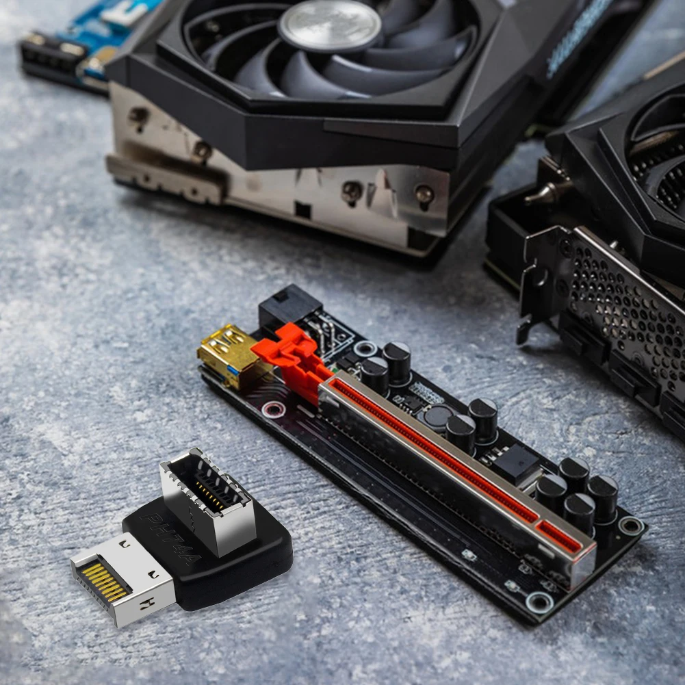 Front USB C Header Adapter Front TYPE C Socket Vertical Type E Header Converter for PC Motherboard Internal Connector