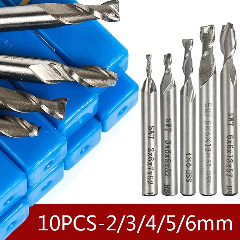 

2 Flute Diameter Milling Cutter Straight Shank Router Bit CNC Tools Equipment milling cutter rotary cutter High Quantity