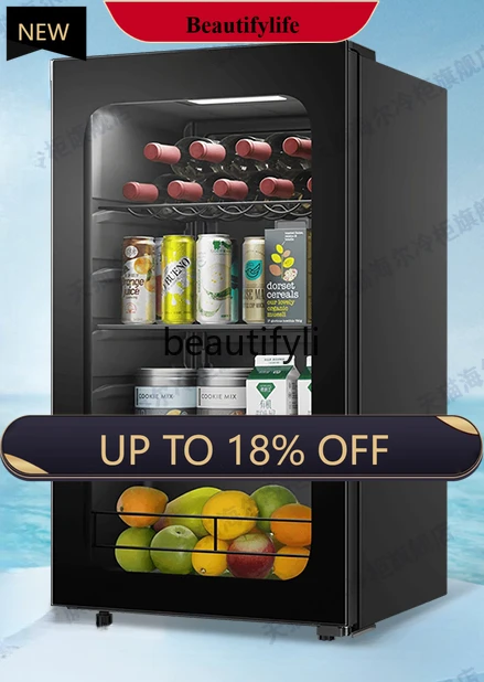 

92 liters fashion ice bar household living room tea cabinet beverage cabinet office refrigerated small refrigerator