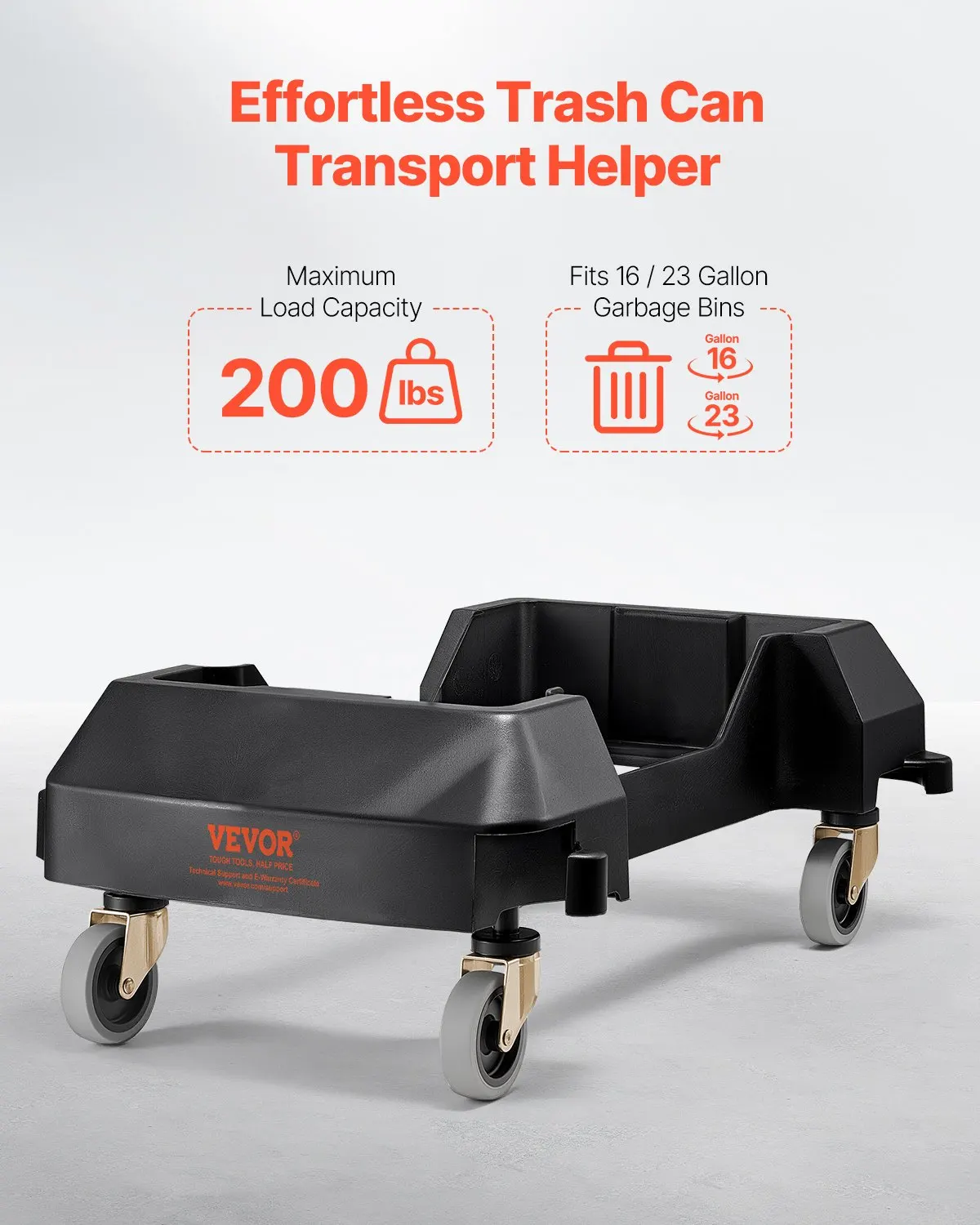 

Узкий контейнер для мусора 18x12 дюймов для ресторанов, кухонь, офисов, 4 фиксирующиеся колеса, грузоподъемность 200 фунтов, прочный пластик