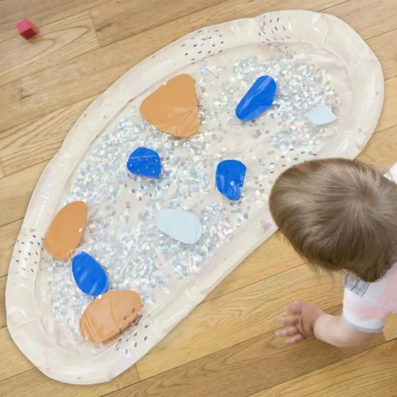 Colchoneta de agua inflable para bebés y mascotas, tapete sensorial de dibujos animados, a prueba de fugas, desarrollo sensorial, para el hogar, Bo