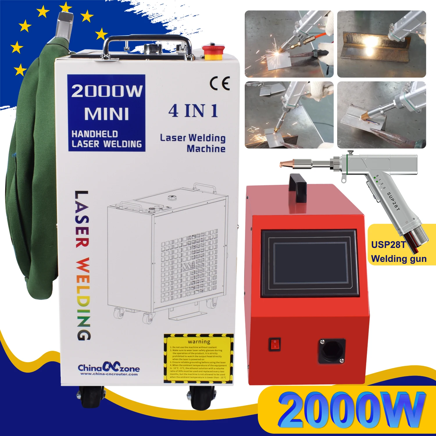 Machine de soudage laser BWT 2000W 4 en 1, nettoyage, découpe, soudage, machine de soudage laser pour métal, machine de soudage laser à fibre 1500W