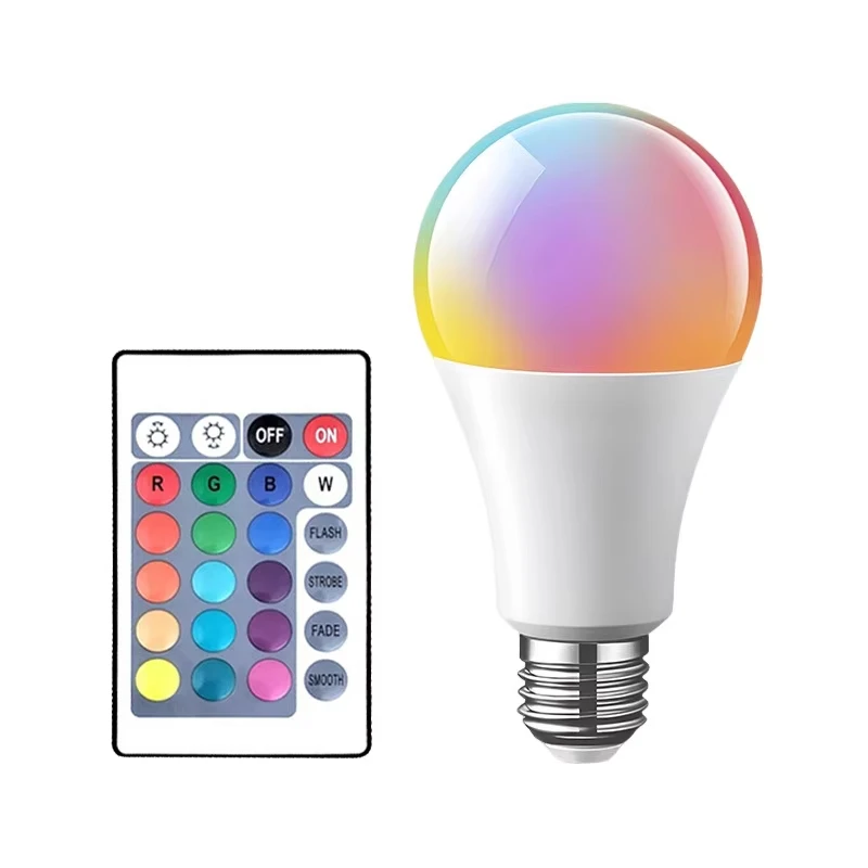 

220V E27 RGB LED Light Bulb Bombillas LED 5W 12W 15W IR Remote Control Changeable Colorful RGBW Led Lamp Spotlight Bulb