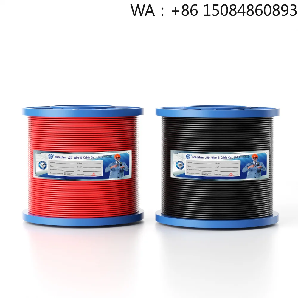 1000V 1500V XLPO Tinned Copper Solar PV Cable 4-16mm² High Current DC Wire for Solar Inverter Photovoltaic Power Generation Stat