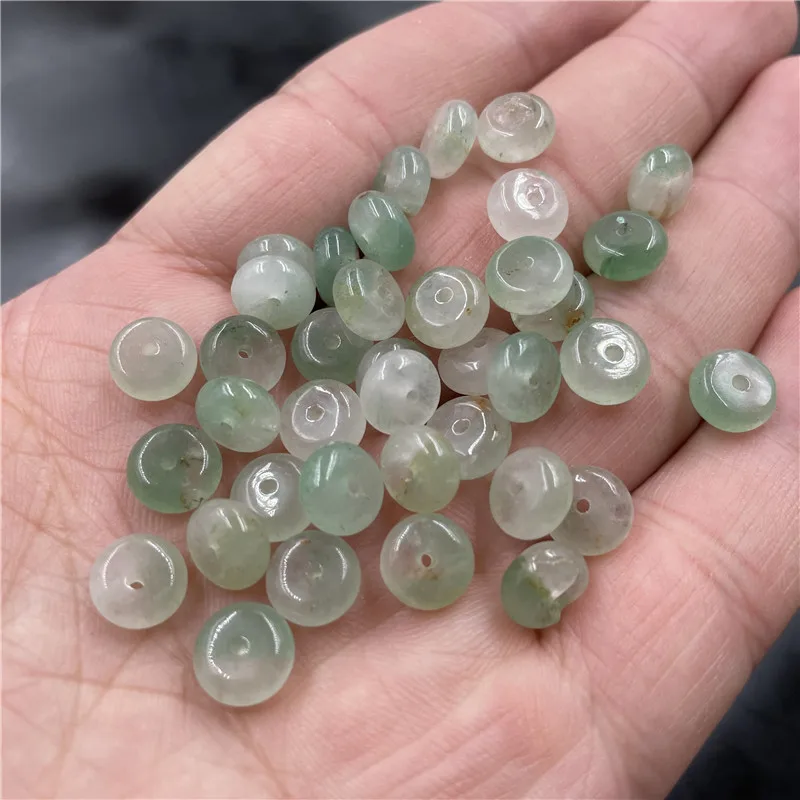 Cheap Jade DIYOrnament Accessories White Background Qingbashan Jade Safety Piece Spacer Beads Spacer Bulk Batch