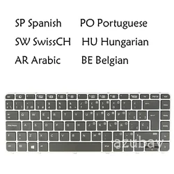 Backlit Laptop Keyboard For HP Elitebook Folio 1040 G3 903667-BG1 904715-BG1 818252-071 844423-071 AR SW QWERTZ PO HU BE AZERTY