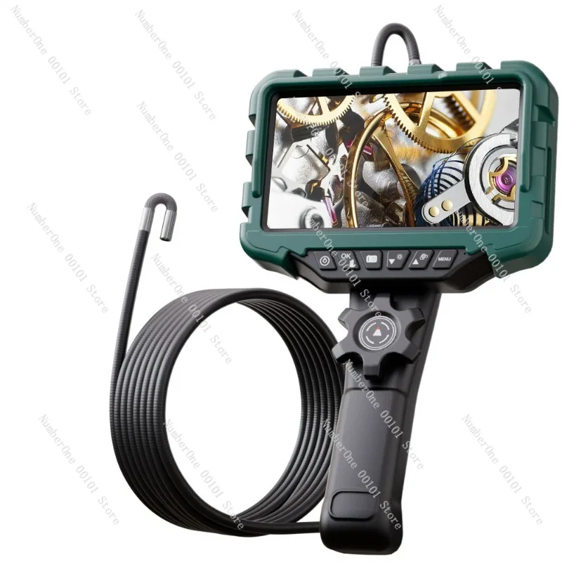 7‑Inch 360° Articulating Endoscope, Wide‑Angle HD Camera Steering Probe for Car Repair Inspection