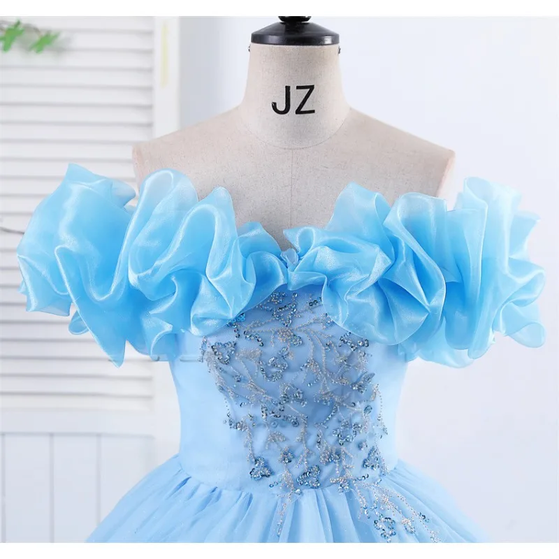 Feminino novo um ombro flor sexy vestido de noite elegante emagrecimento banquete desempenho estilo longo grande pingente puff saia