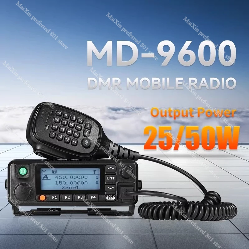 Radio Digital para Vehículos MD-9600, Estación Vehicular de Doble Etapa MD9600, Radio DMR de Modo Dual con GPS