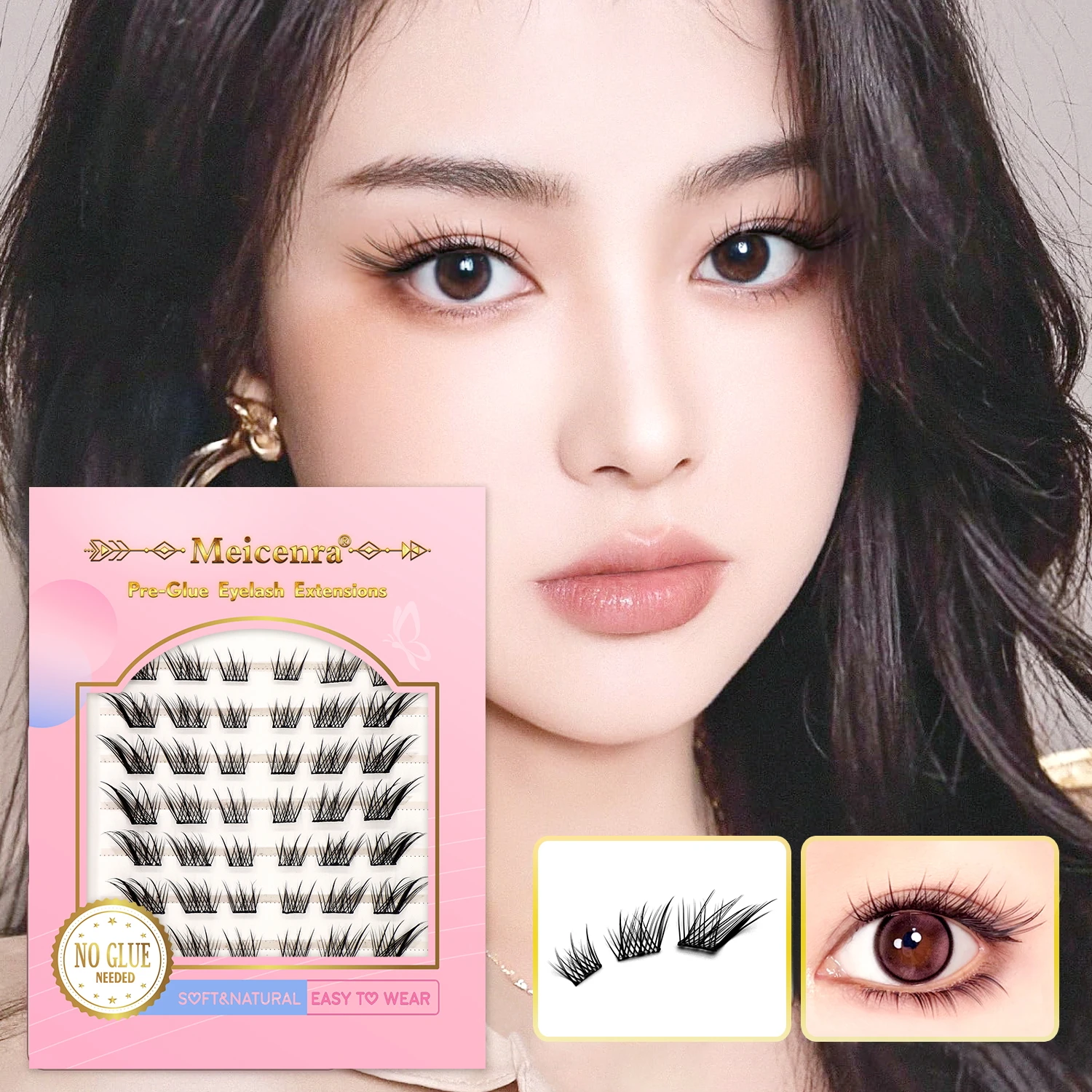 رموش ذاتية اللصق طبيعية لا تحتاج إلى أدوات مكياج