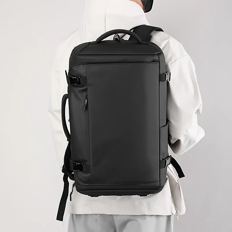 

Box Type Open Bag Outdoor Simple Breathable Backpack with Large Capacity Independent Shoe Compartment for Men