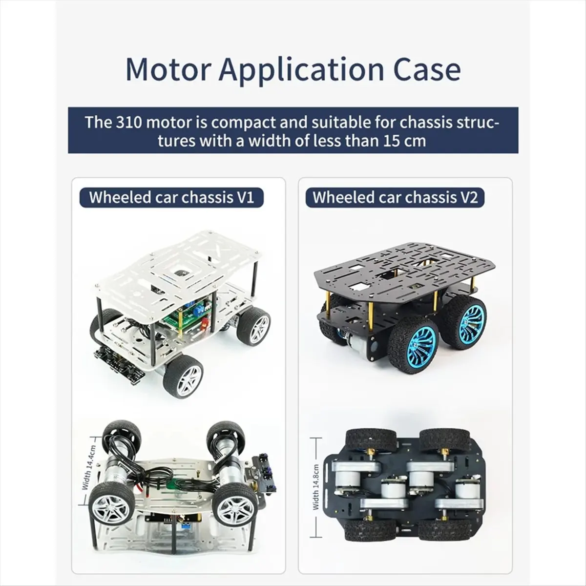 DIY DC Motor with Encoder Speed Measurement Geared High Torque 310 Motor for Self Balancing Car Robotics A