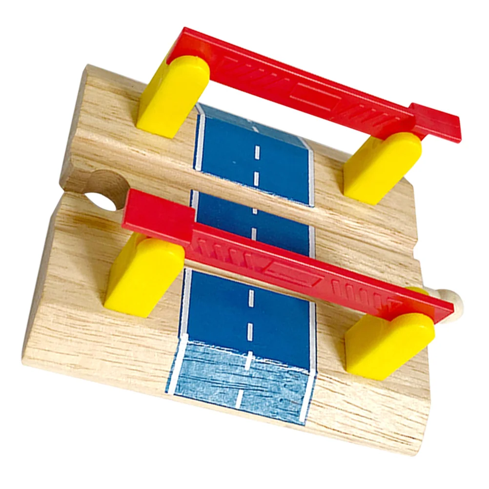 حاجز درابزين مسار القطار DIY محاكاة كتلة طريق السكك الحديدية لعبة ممتعة كتلة طريق السكك الحديدية تحفز الخيال