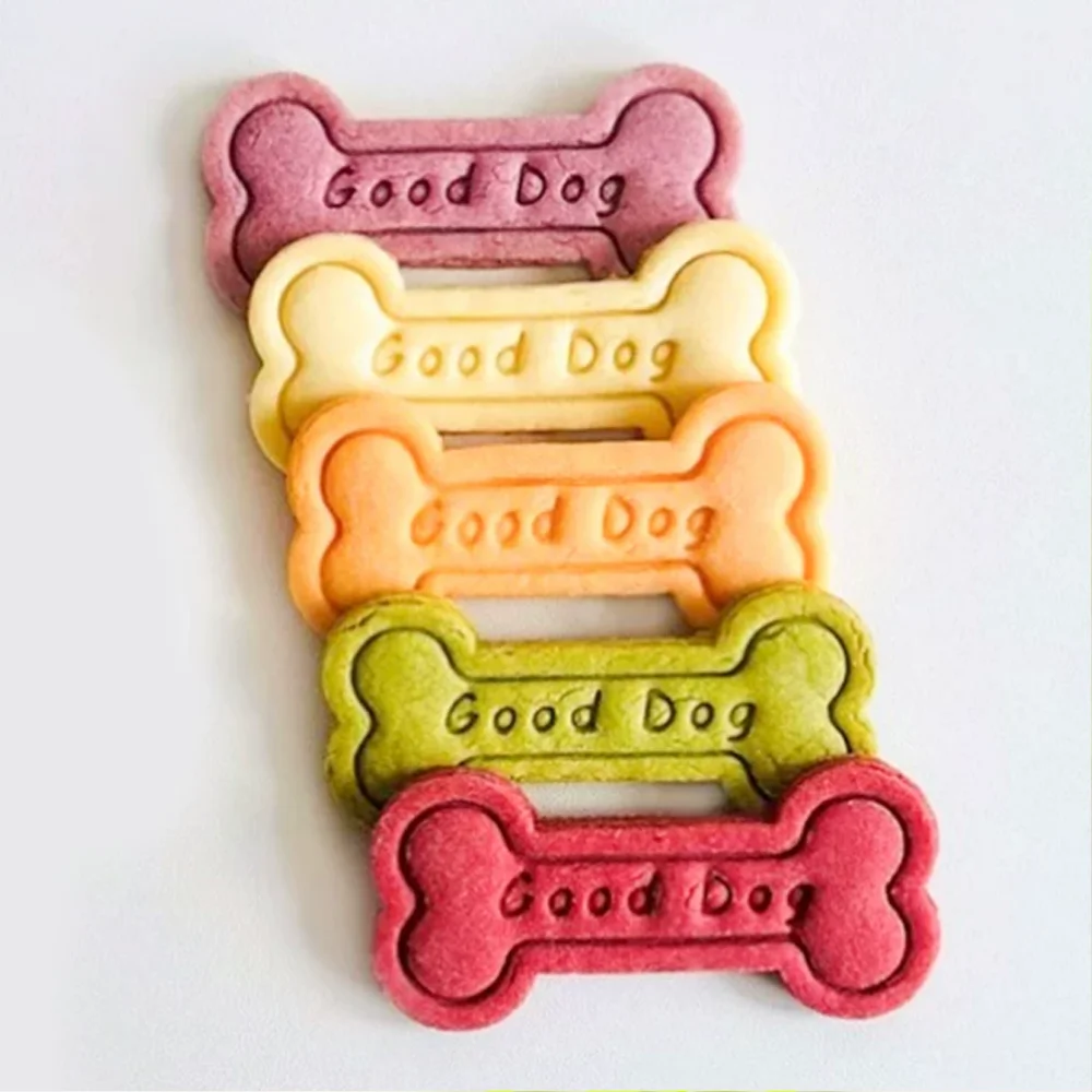 Cute Animals Theme Cookie Stamps Cookie Molds Set Paw,Bone Shape Cookie Mold DIY Baking Cookies,Dog Treat Homemade