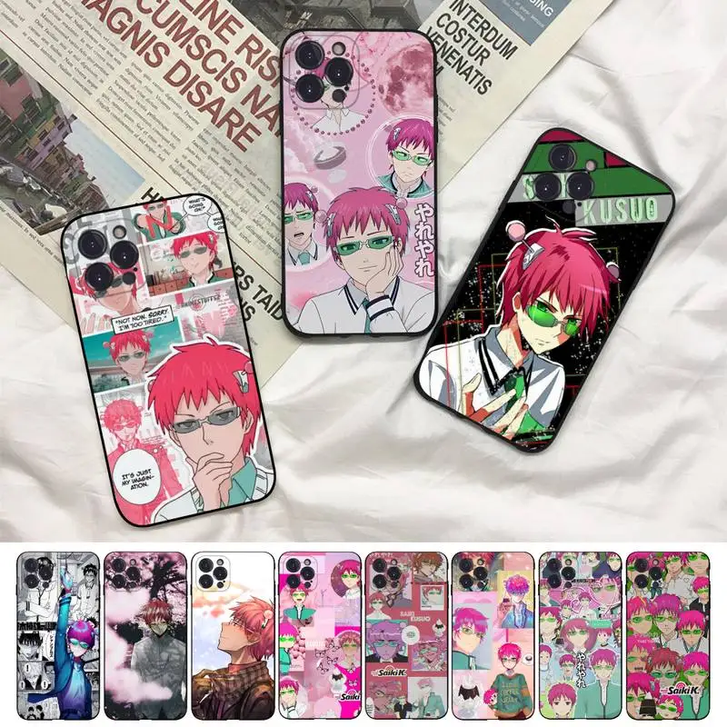 The Disastrous Life of Saiki K Kusuo Phone Case For iPhone 8 7 6 6S Plus X SE 2020 XR XS 14 11 12 13 Mini Pro Max Mobile Case