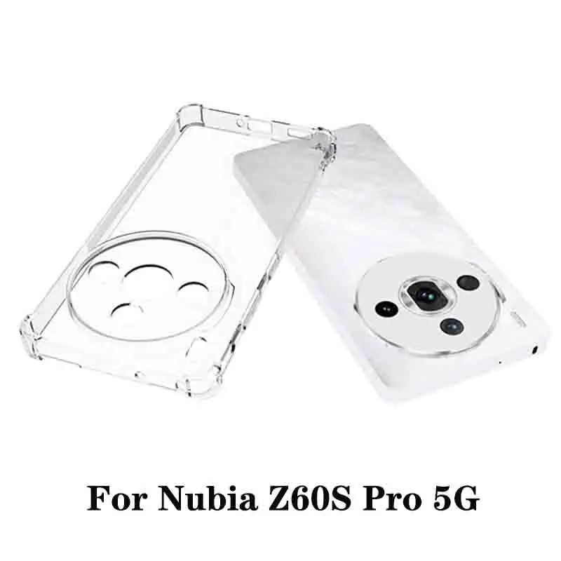 Air Cushion Case for Nubia Z60S Pro NX725 Shockproof Airbag Silicone TPU Clear Back Cover Soft Case for ZTE Nubia Z60SPro NX725J