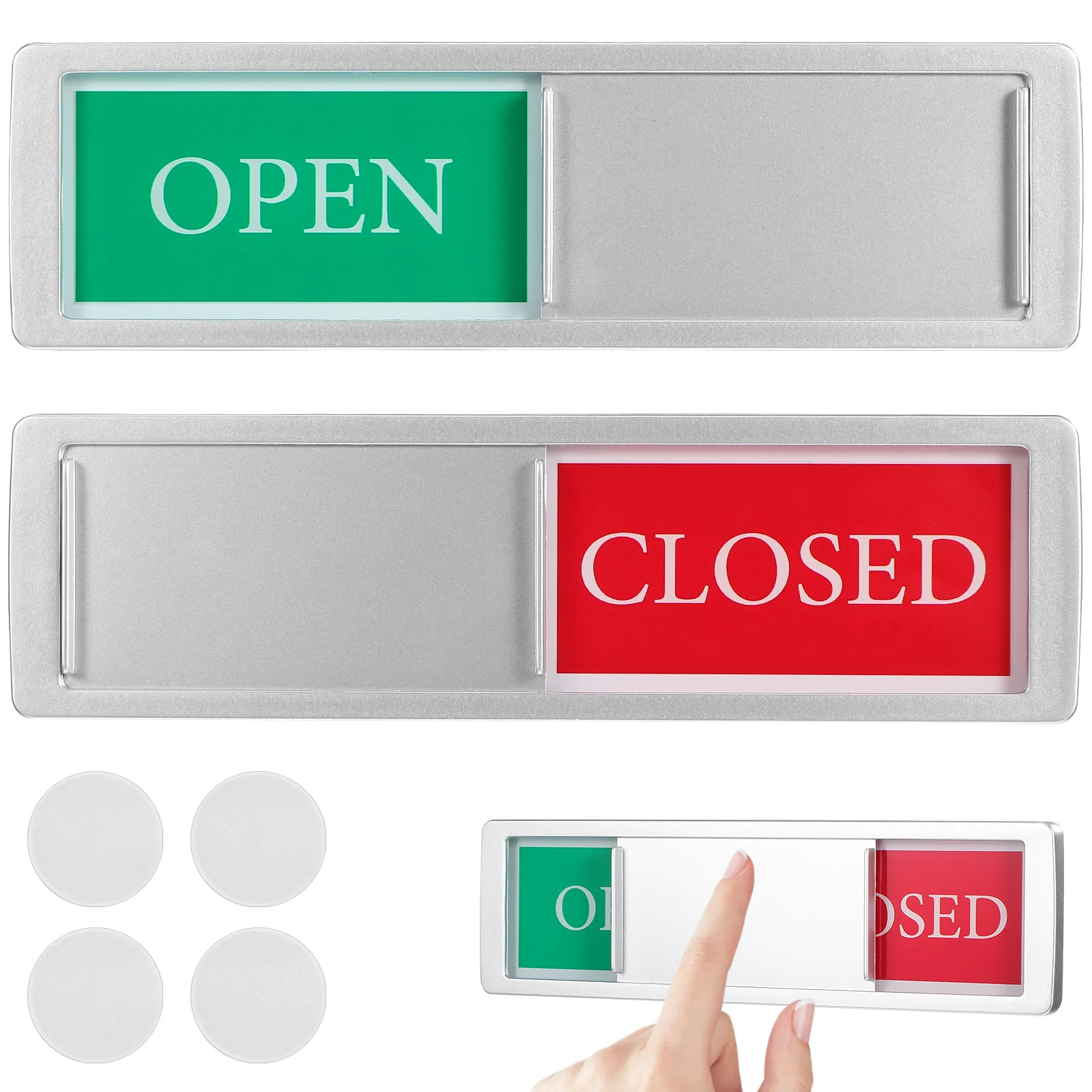 2 Stück magnetisches Geschirrspüler-Schild, verschiebbar, offen, geschlossen, Anzeige, Acryl, ölbeständig, wasserdicht, leicht zu reinigen, großes Display für Zuhause