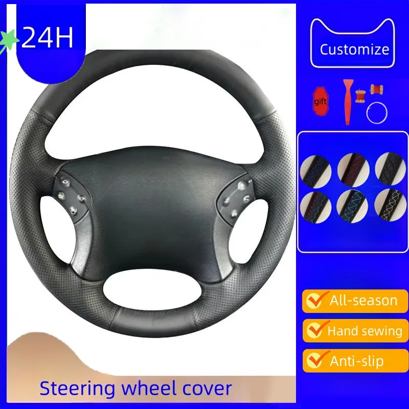 

Braid Car Steering Wheel Cover For Mercedes Benz W203 C-Class 2001-2007 Microfiber Leather Car Accessories Steering Wrap