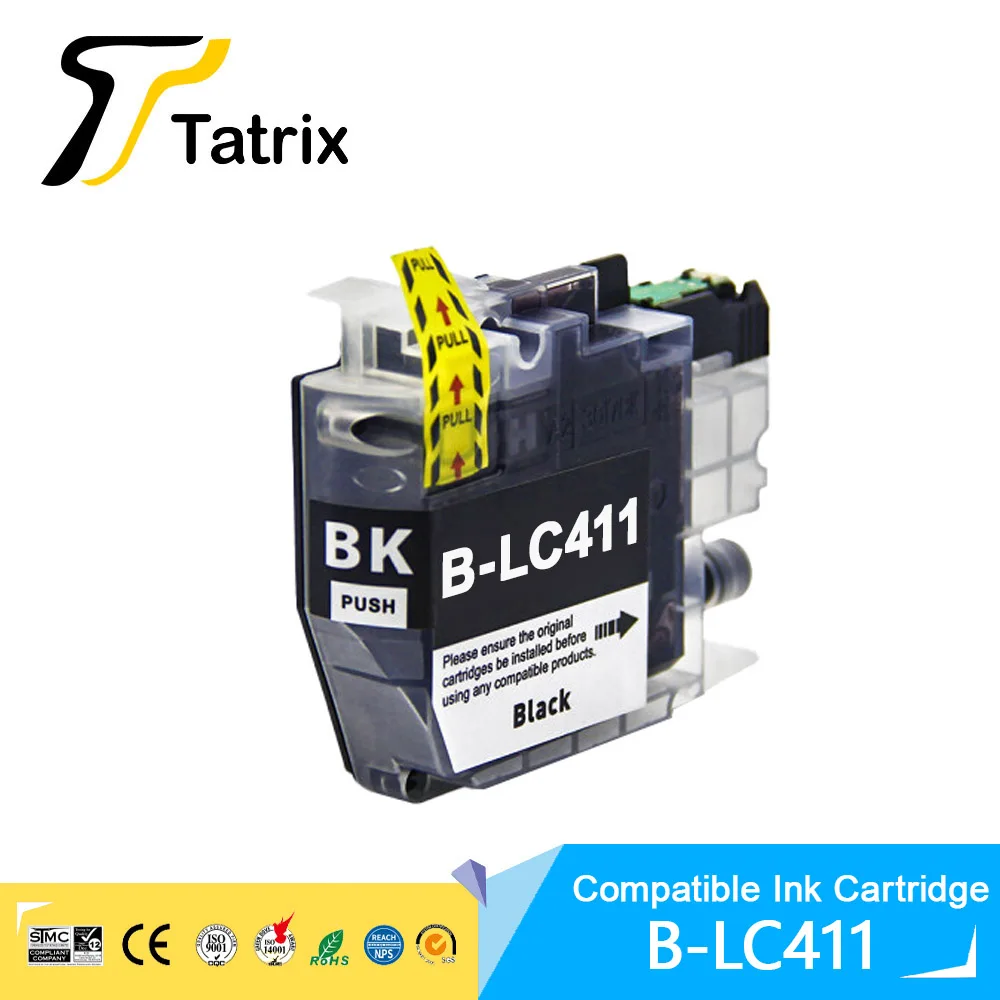 Tatrix LC411 B-LC411 Compatible Ink Cartridge For Brother DCP-J526N J914N J926N-W/B MFC-J904N  J739DN DWN J939DN J1800