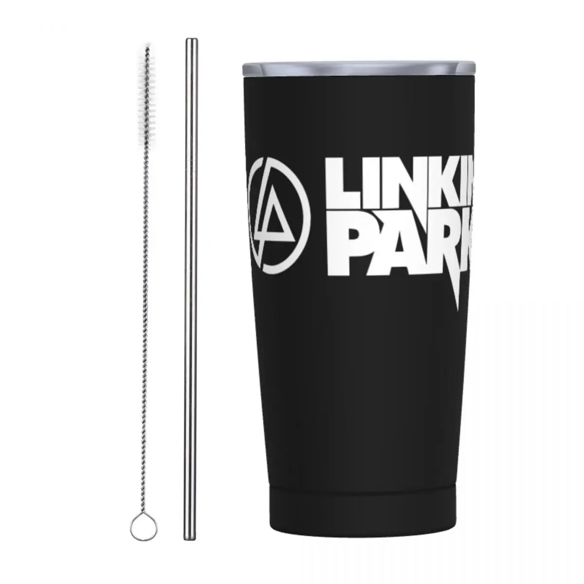 Linkinpark Rock Music Band Tumbler Vacuum Insulated Vintage Logo   Coffee Cups with Lid Straw School Mugs Hot Cold Drink 20oz