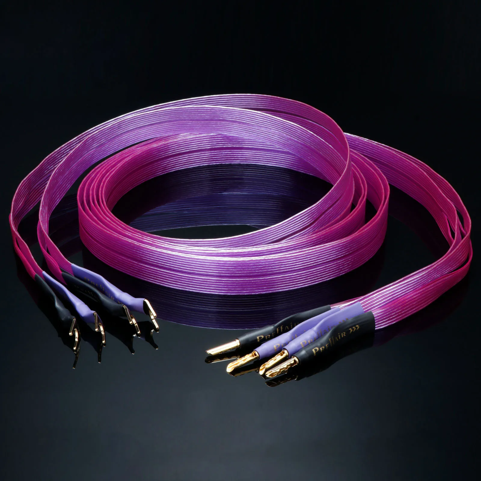 Afbeelding 5: Paar Rode Luidsprekerkabel Flatline Luidsprekerkabel Verzilverd OCC Verzilverd Audiofiele Hifi Audiokabel Versterker