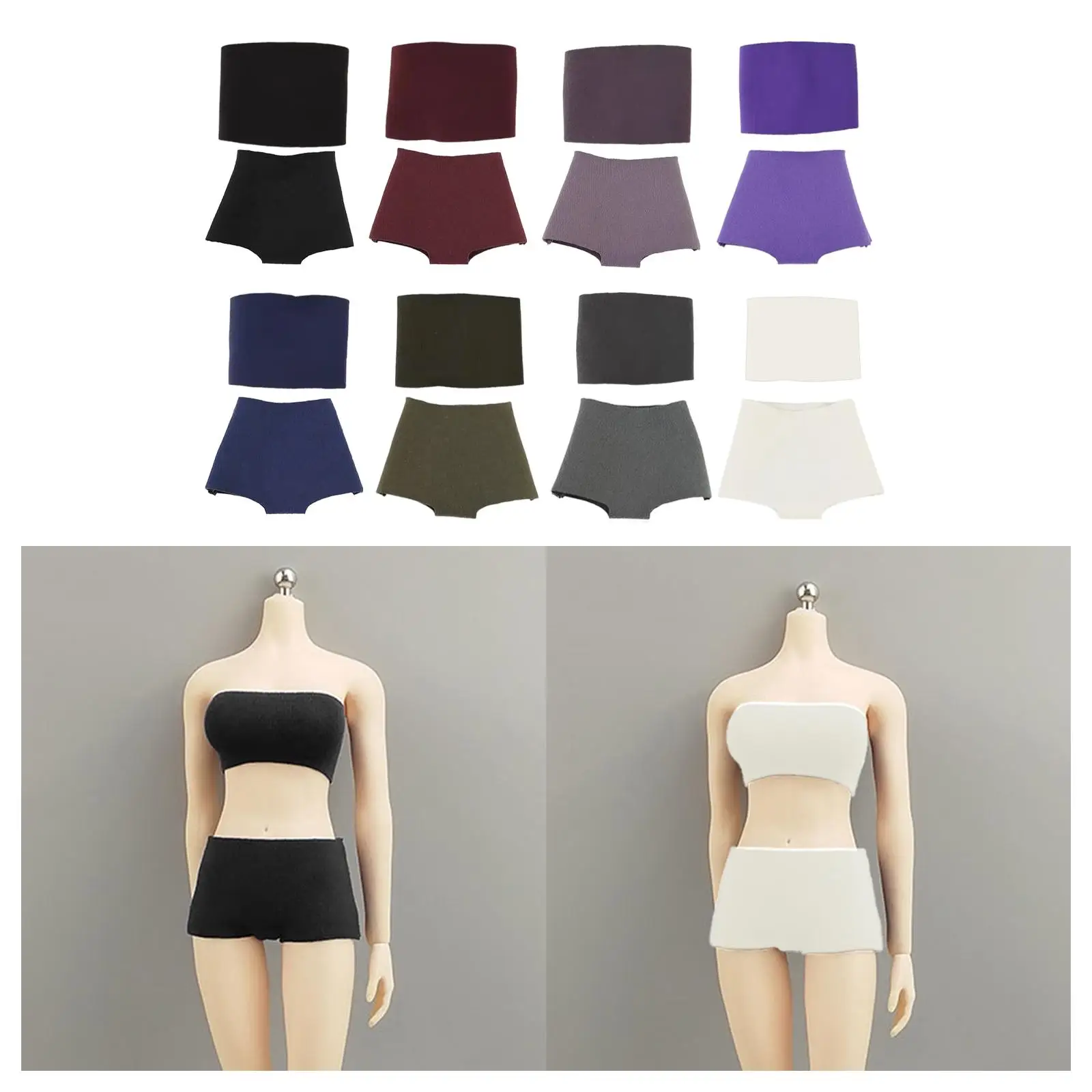 Top e pantaloncini a tubo per costume da bambola in scala 1/6, accessori per vestiti alla moda per bambole Playmobil