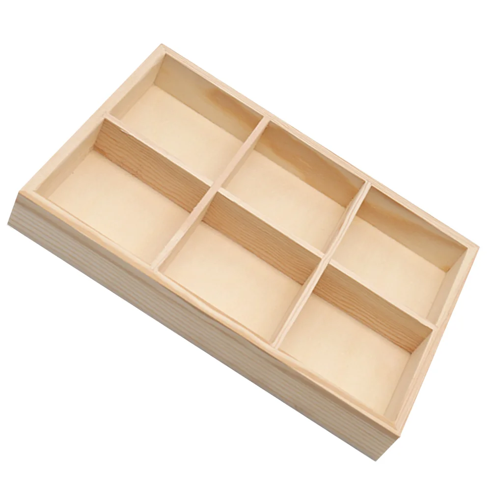 

Painting Tool Box Crayon Storage Container 6-compartment Storage Box Crayon Tray crayon boxes wooden crayon holder