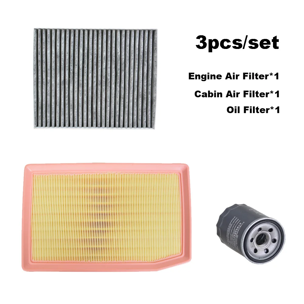 3pcs Filter Set For GAC TRUMPCHI GS3 EMZOOM 1.5T 270T 2023 2024 EMPOW EMKOO Parts Cabin Engine Air Oil Filter Kit Accessories