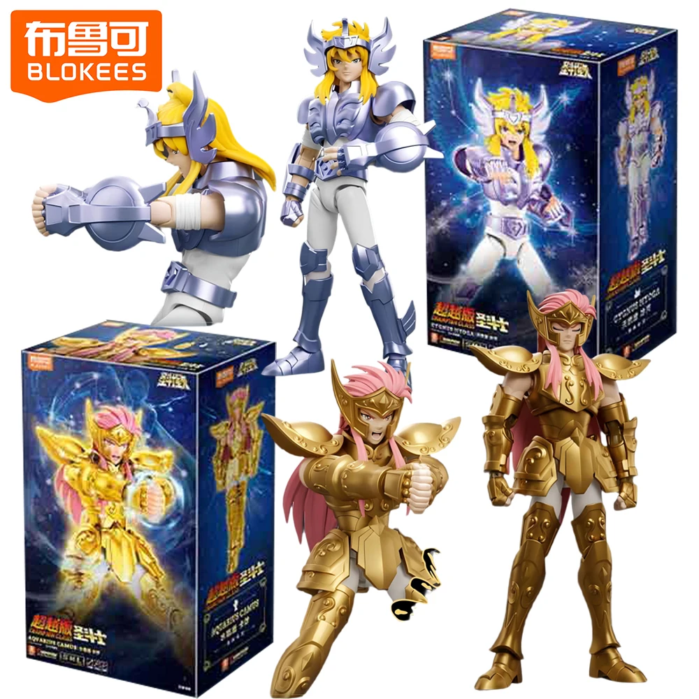 

New Genuine BLOKEES Saint Seiya Champion Class Action Figures CYGNUS HYOGA AQUARIUS CAMUS Assembly Model Kits Birthday Gifts