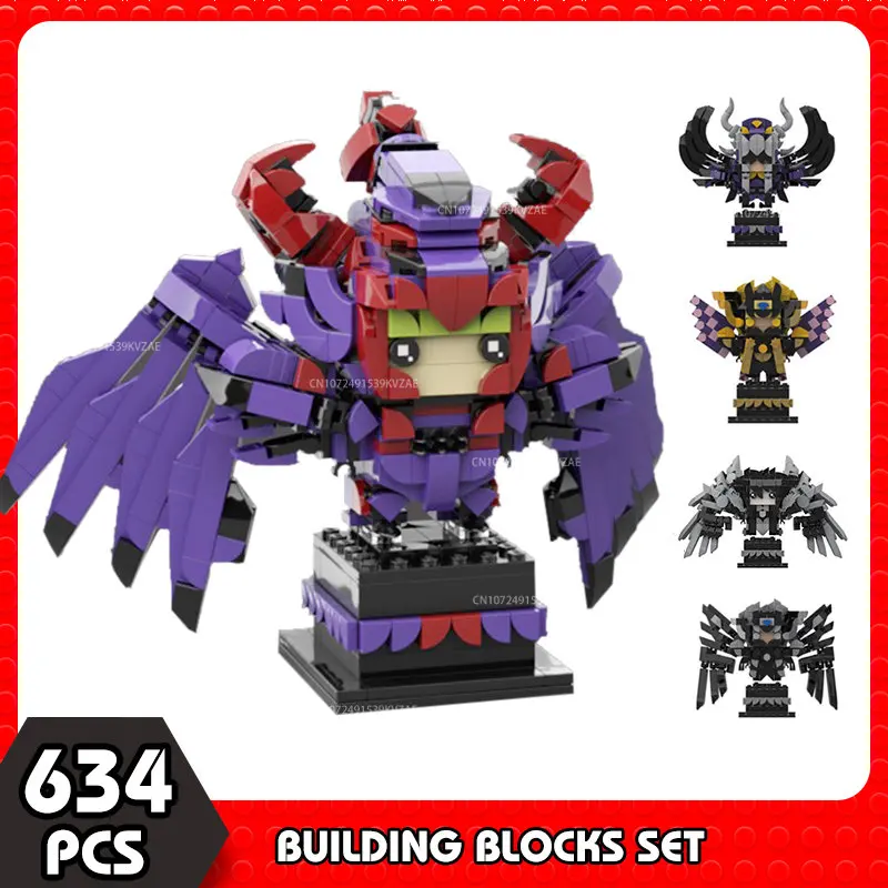 MOC Japanese Anime Saint Seiyaed The Dark Knight Mech Warrior Action Figures Brickheadz Robot Building Blocks Toys