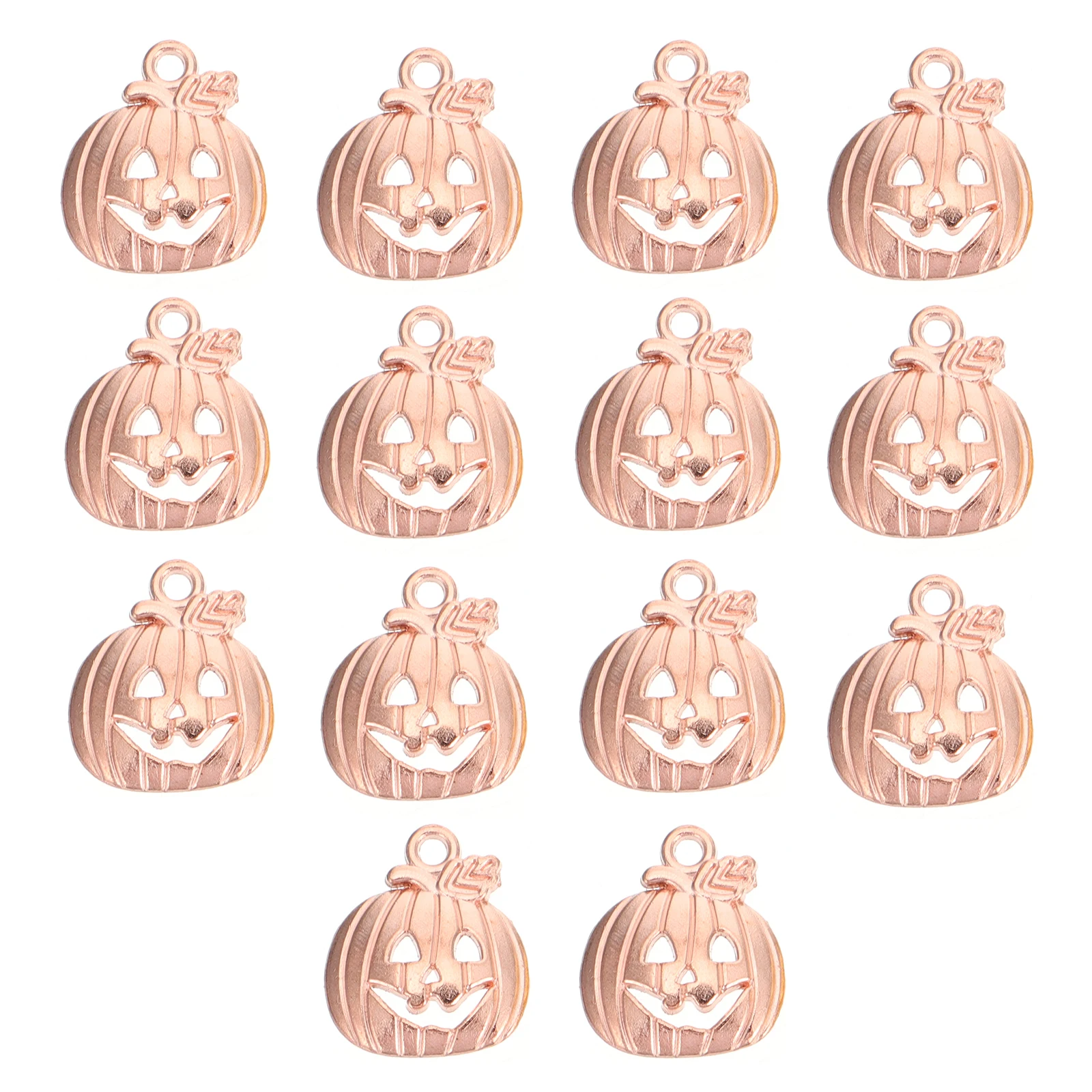 

100 Pcs Pumpkin Pendant Jewelry Charms DIY Craft Accessories C y naments Halloween Gifts Alloy Material Smooth Unique Design