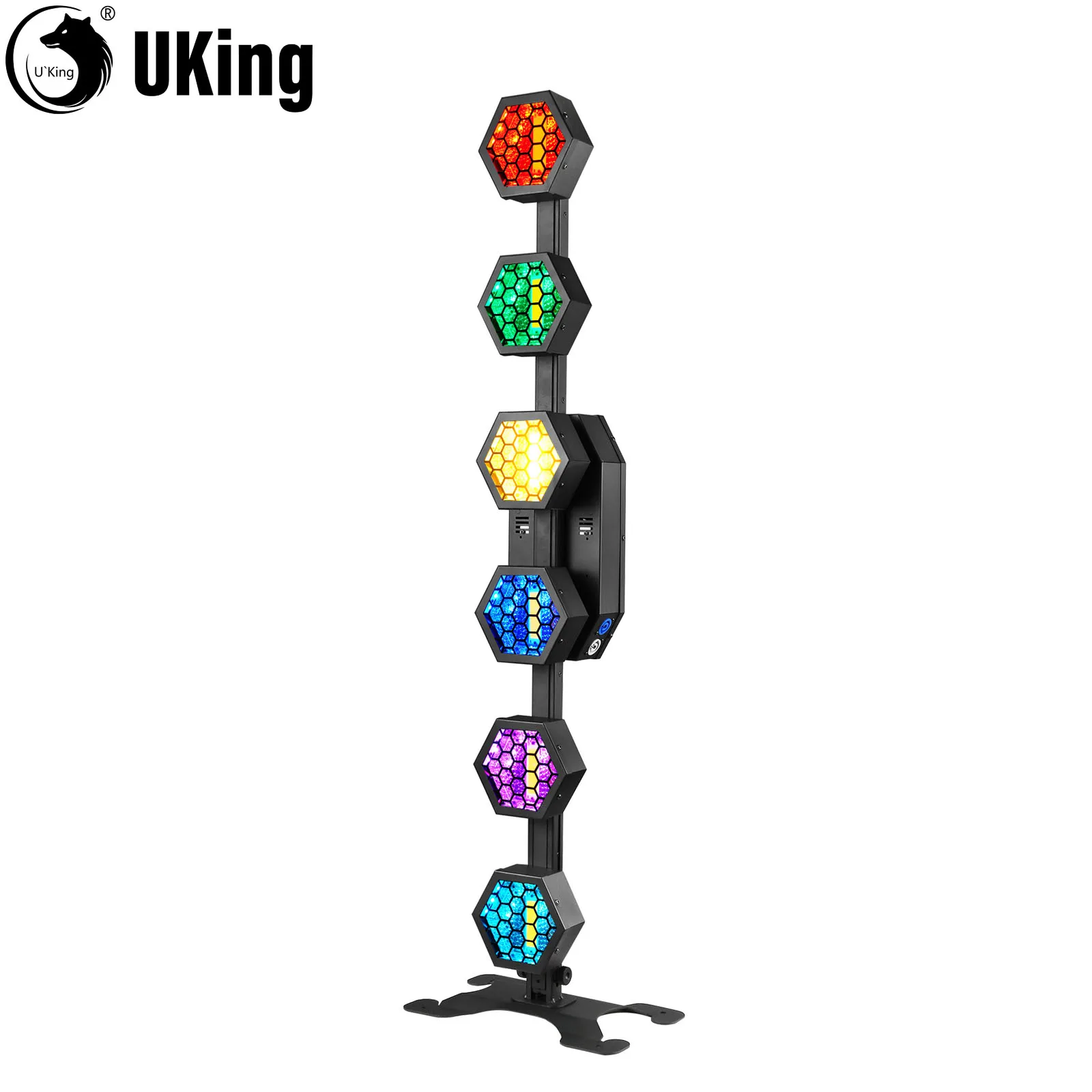 U'king ไฟ LED แนววินเทจ6*50W 240W แสงแฟลชเวที DMX512ไฟย้อนยุคสำหรับคอนเสิร์ตดีเจไนท์คลับปาร์ตี้เต้นรำ