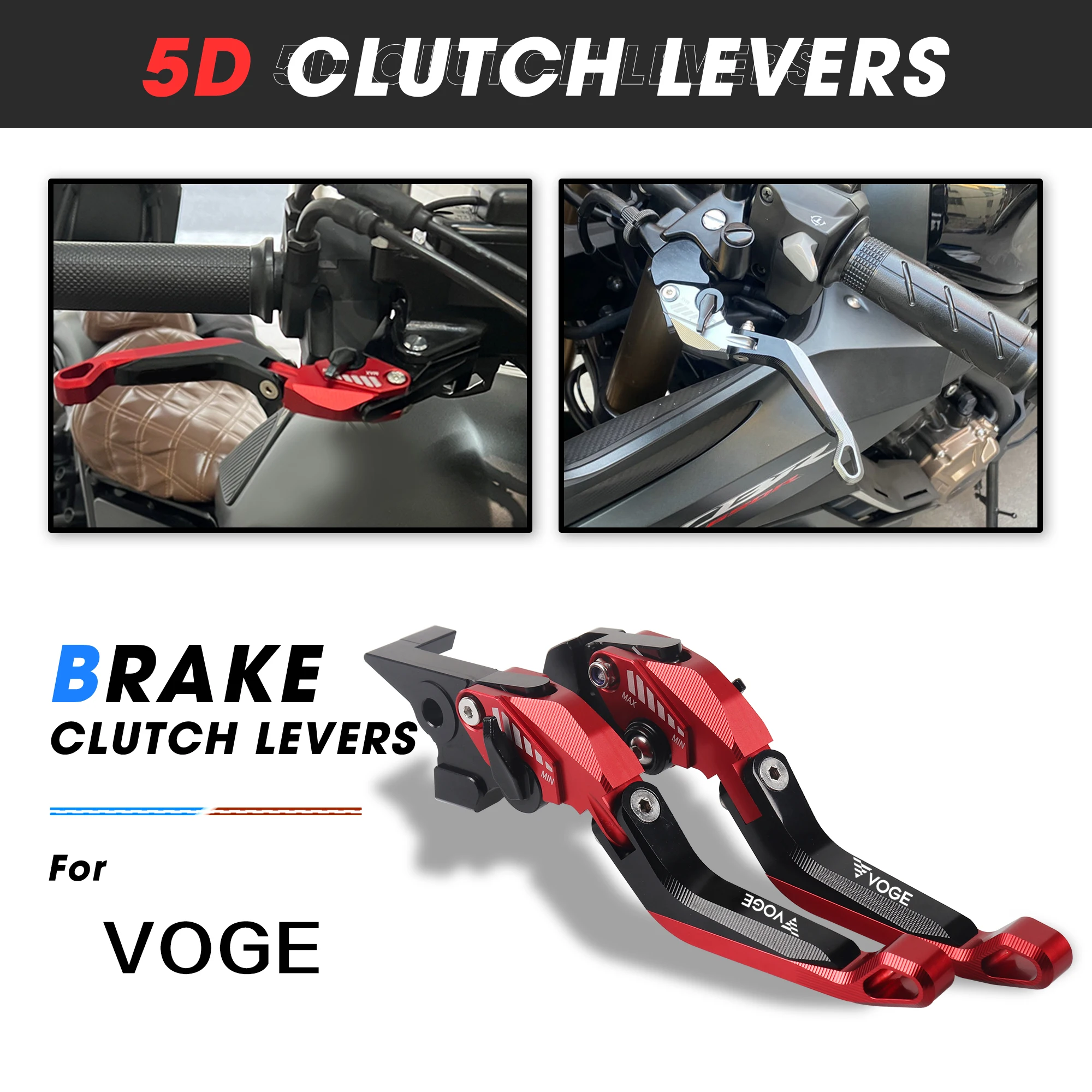 Motorcycle Trofeo300AC Adjustable CNC 5D aluminium Brake Clutch Levers Handle For LONCIN Trofeo VOGE 350AC 350 AC 350ACX 350 ACX