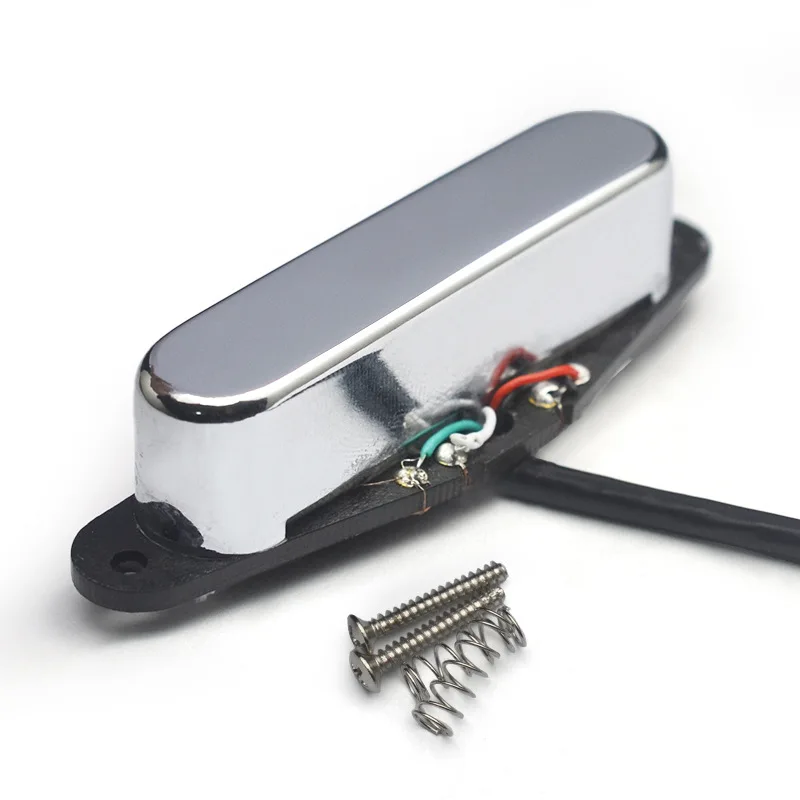 Guitar Alnico 5 Stacked Neck Pickup Noiseless Pickup 4-Conductor Output Coil Split Copper Shielded Humbucker for TL Guitar Neck