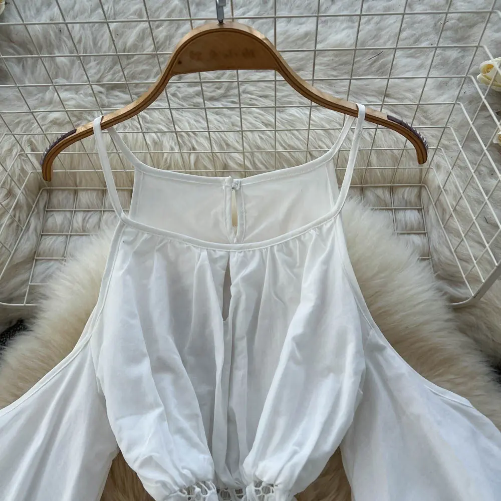 Elegant  off shoulder lace Party Club Vintage Korean Fashion Women Clothes autumn Two Piece Set