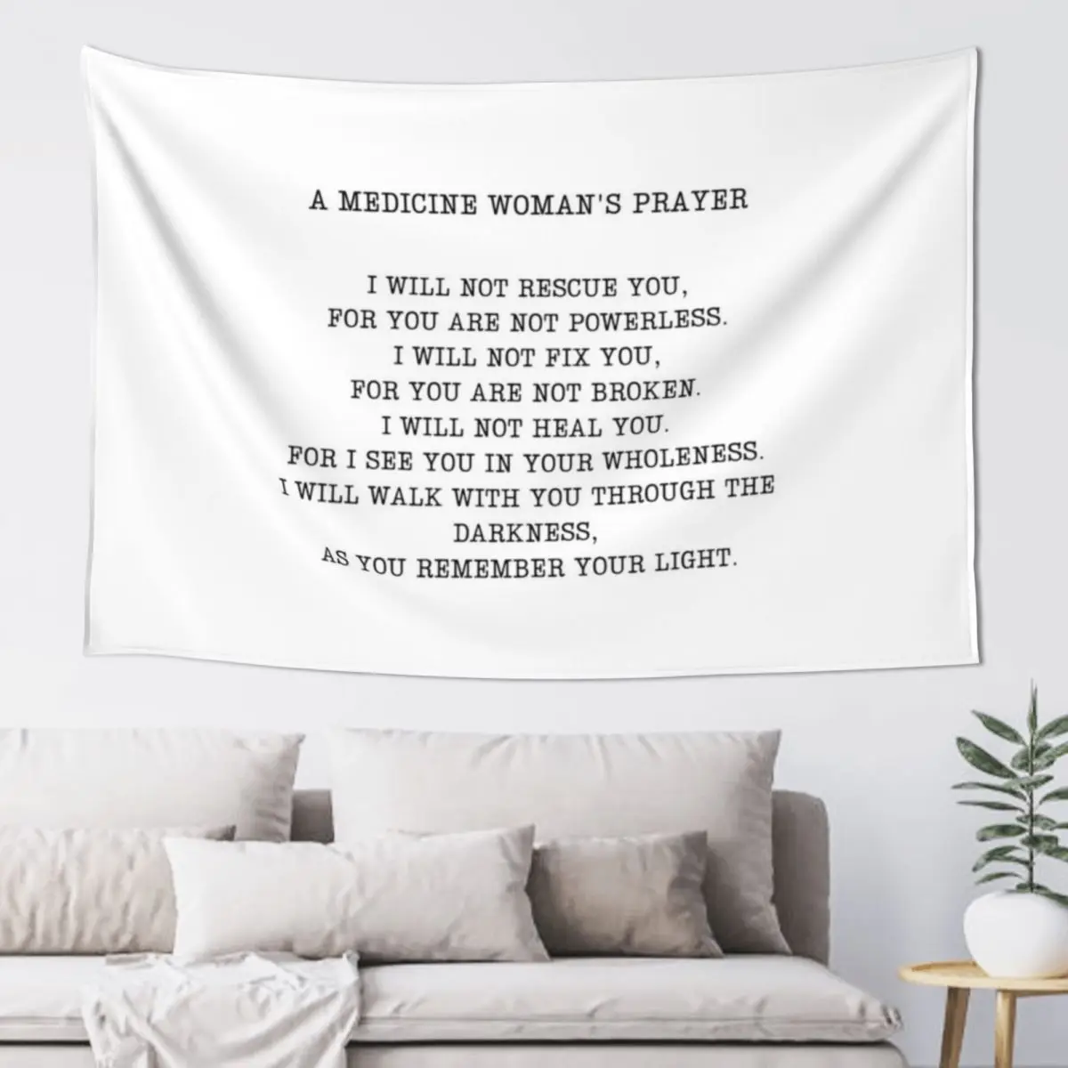 

Medicine Womans Prayer Tapestry Wall Hanging Wall Mural Tapestry