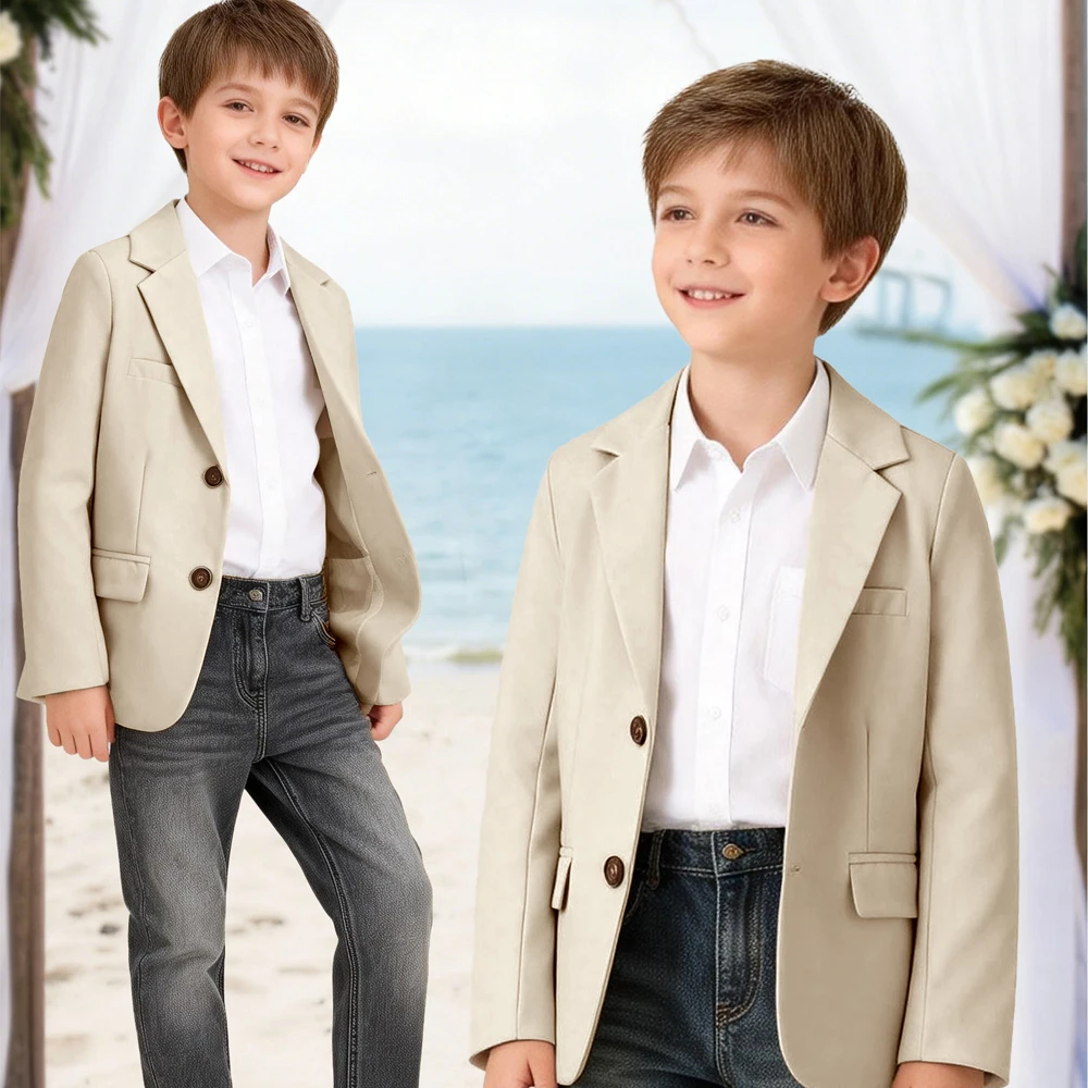 LOlanta Boys Blazer Kids Suit Jacket Sport Coat Dress Outfits for Birthday Graduation Wedding Party  5-13Years