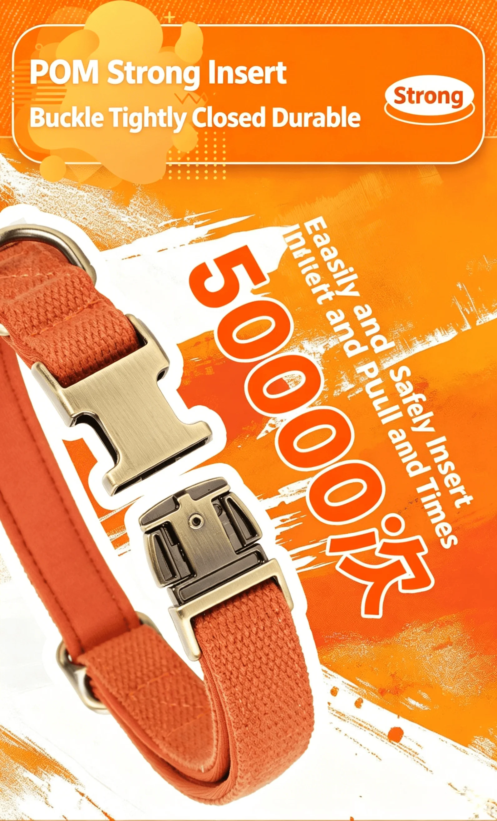 Personalisiertes, individuelles Hundehalsband aus Nylon, kostenlose Gravur mit Haustiernamen, ID-Schnalle, Halskette, verstellbar für kleine, mittelgroße und große Hunde – Detail 8