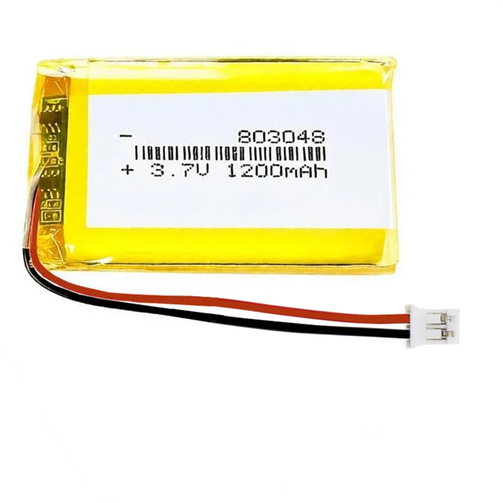 1-10Pcs 3.7V 1200mAh Rechargeable Lithium Polymer Battery 753048 803048 PH2.0 2P For GPS Game Player Bluetooth Headset Camera