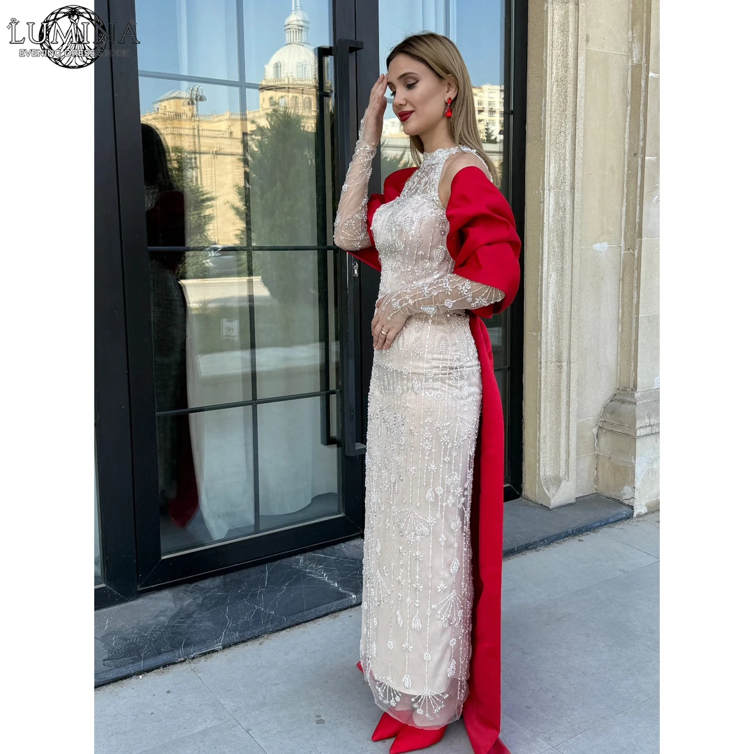 

Lumina Shawl Women Evening Dress Bead Embroidery Luxury Elegant Party Dresses 2026 Custom Made Shiny Ball Gowns Women's Formal