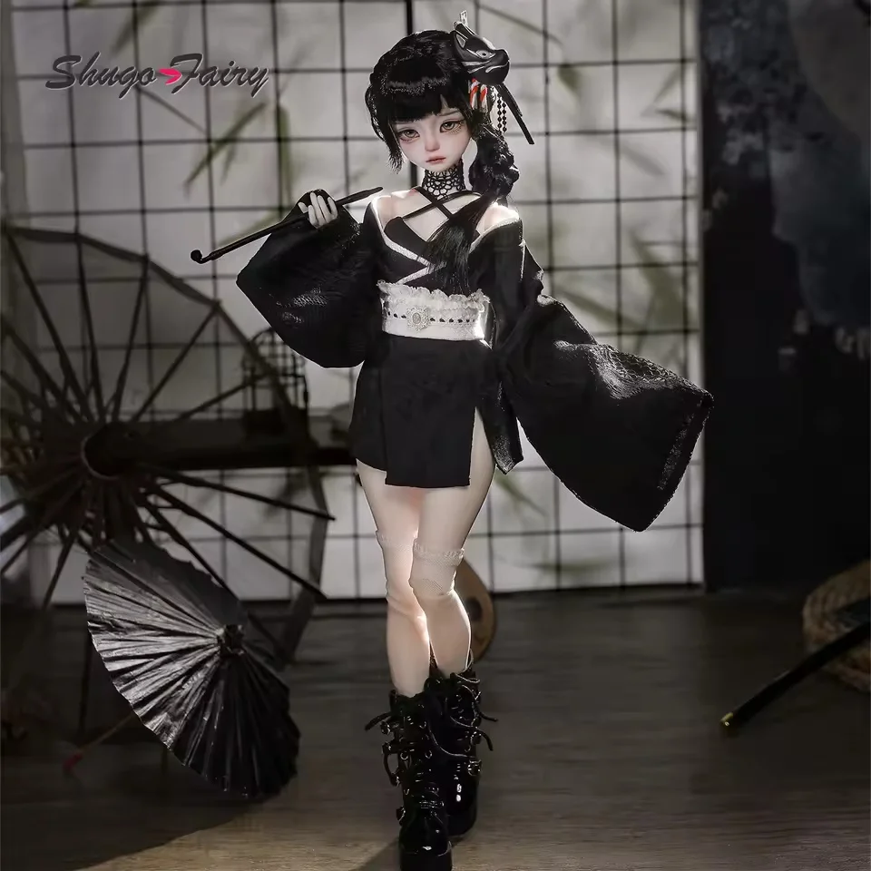 دمية Kikyou E Bjd 1/4 مجموعة كاملة من المحارب أنثى باري صدر كبير ياباني Y2k نمط ياكوزا الأميرة Wafuku المافيا Shugafairy #5