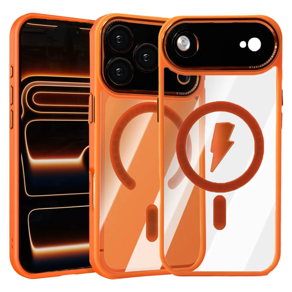 

Магнитный чехол для телефона IPhone 17Air 17 Pro Max, прозрачная задняя крышка, беспроводная зарядка для Magsafe Shell для IPhone 17air 17pro Max